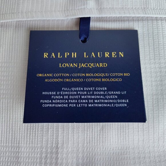 Ralph Lauren Lovan Platinum Jaquard Full/Queen Duvet Cover - Picture 2 of 4